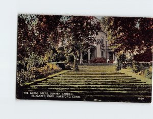 Postcard The Grass Steps, Sunken Garden, Elizabeth Park, Hartford, Connecticut