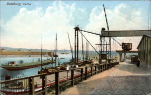 Duisburg Germany Hafen Dock Steamer c1910 Vintage Postcard