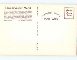 Unused 1940's MOTEL SCENE Great Falls Montana MT hk0508@