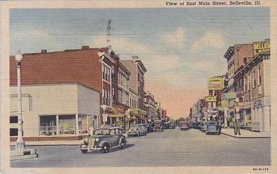 Illinois Belleville View Of East Main Street 1947