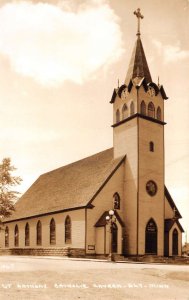 Ely Minnesota St Anthony Catholic Church Real Photo Vintage Postcard AA87184