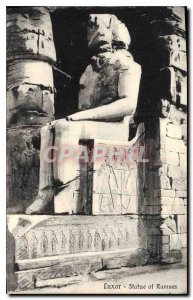 Postcard Ancient Egypt Egypt Luxor Statue of Ramses