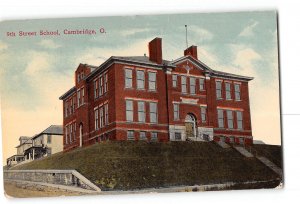 Cambridge Ohio OH Postcard 1907-1915 9th Street School