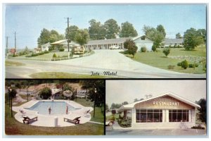 c1950's Jate Motel Restaurant Knoxville Tennessee TN Multiview Vintage Postcard