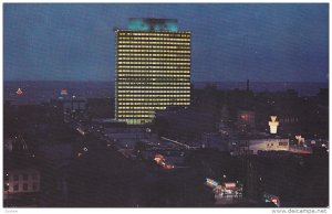 Aerial View, B.C. Electric Building, Night View, NELSON, British Columbia, Ca...