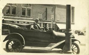 Proud Man in his Old Car of Unknown Brand (1920s) RPPC Postcard