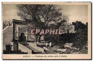 Old Postcard Morocco Rabat Tomb of Sultan black Chella