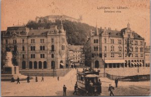 Slovenia Ljubljana Laibach Stritarjeva Ulica Vintage Postcard C138