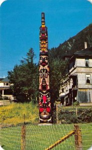 JUNEAU, Alaska AK ~  OLD WITCH TOTEM POLE   Rounded Corner VINTAGE Postcard