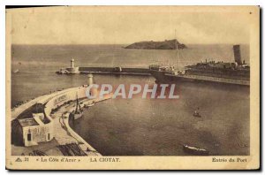 Old Postcard The French Riviera La Ciotat Port of Entry Boat