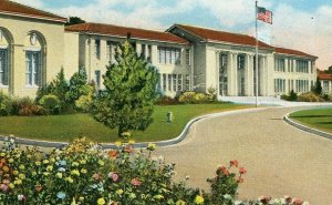 Postcard Early View of Burlingame High School in Burlingame, CA.   T7