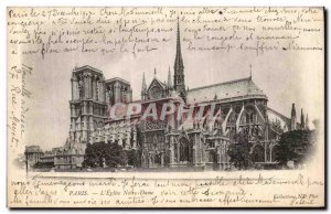 Old Postcard Paris The Notre Dame Church