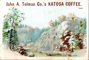 Vintage 1880's John A. Tolman Co.'s KATOSA COFFEE Antique Victorian Trade Card