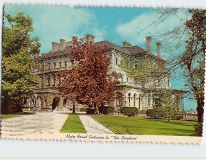 Postcard Main Front Entrance to The Breakers, Newport, Rhode Island
