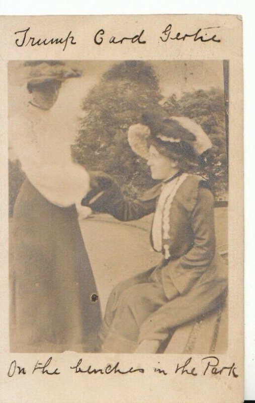 Ancestors Postcard - Real Photo of Two Ladies in The Park - TZ12384