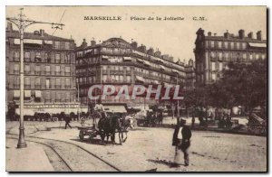 Postcard Old Marseille Joliette Square