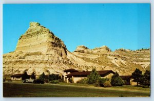 1960 Oregon Postcard Scotts Bluff National Monument Visitor Center Museum Trail