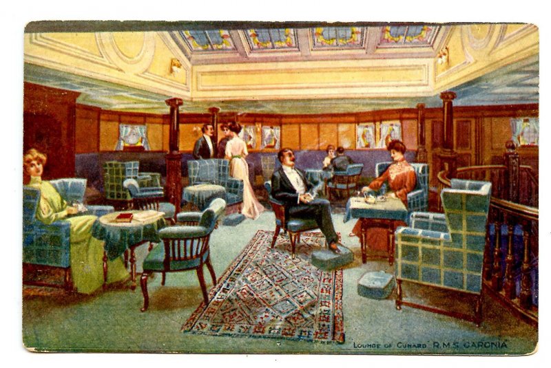 Pacific & Orient Line - Iberia, First Class Observation Lounge  *RPPC