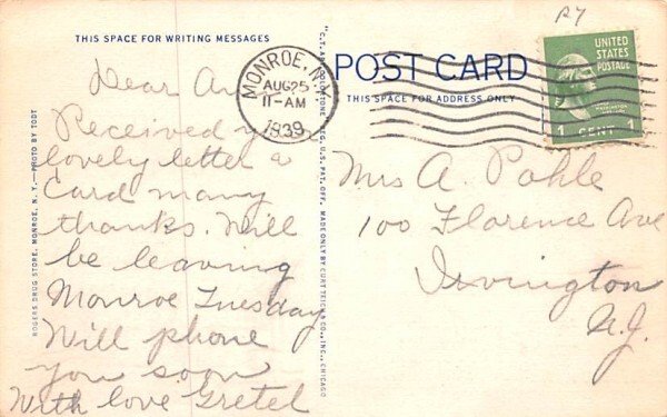 Hill Top Field Day Monroe, New York Postcard