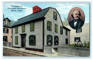 Birthplace of Nathaniel Hawthorne Salem Massachusetts Postcard Vintage 