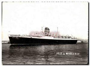 Modern Postcard Steamer City of Marseille Cie Generale Transatlantique