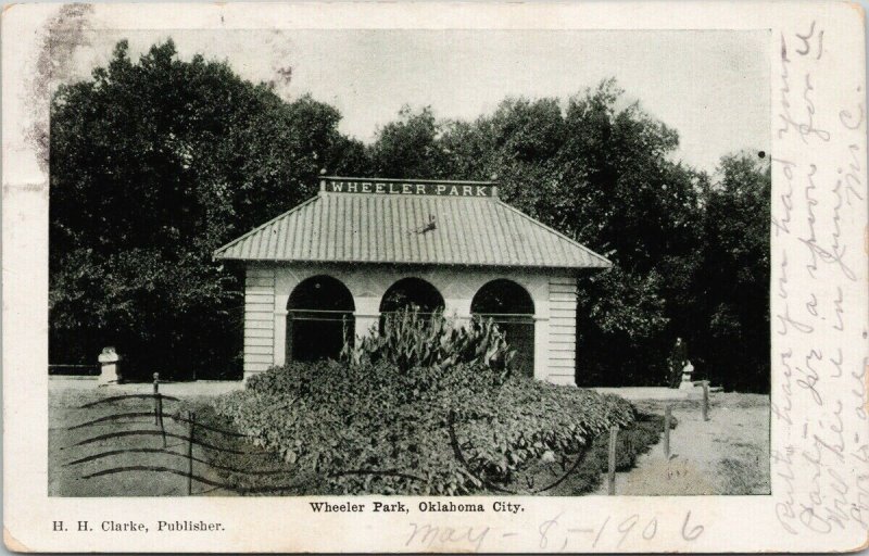  Wheeler Park Oklahoma City OK c1906 HH Clarke Litho Postcard F53 