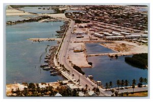 Aerial View Roosevelt Boulevard Key West Florida FL UNP Chrome Postcard R8