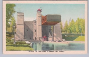 Lift Locks, Trent Canal, Peterborough, Ontario, 1959 Valentine-Black Postcard