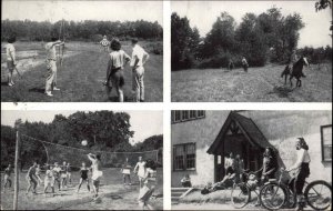 South Lee MA Oak n' Spruce Sports Lodge Horseback Volleyball Archery Vintage PC