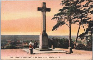 France Fontainebleau La Forêt Le Calvaire Vintage Postcard 09.11