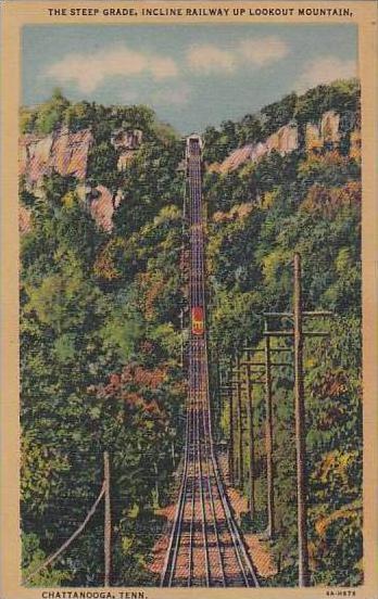 Tennessee Chattanooga The Steep Grade Incline Railway Up Lookout Mountain