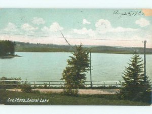 Divided-back LAKE SCENE Lee - Near Pittsfield Massachusetts MA AE5235