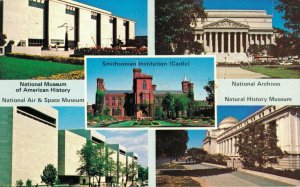 USA Washington D.C. Famous Museums Vintage Postcard 07.14