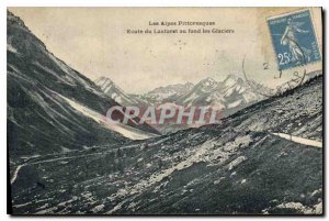 Postcard Old Route du Lautaret deep Glaciers