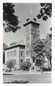 Eugene Oregon birds eye view Lane Co Court House real photo pc Z39750