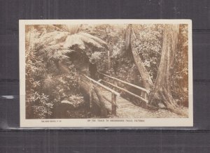 VICTORIA, ON THE TRACK TO SHERBROOKE FALLS, c1930 Rose ppc., unused.