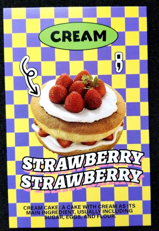 [AG] P582 Food Dessert Strawberry Cream Cake Gastronomy Cuisine (postcard *New