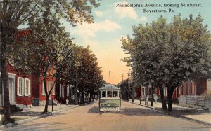 Boyertown Pennsylvania Philadelphia Avenue Street Scene Vintage Postcard AA39510