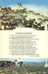 Cowboy's Prayer Western Cowboy, Cowgirl Unused 