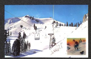 Squaw Peak At Lake Tahoe CA Moving Hologram in Lower Right Side Postcard