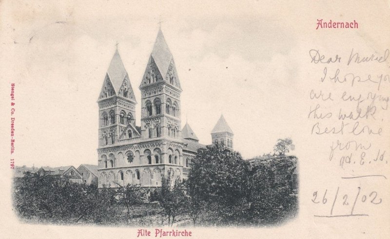 Andernach Pfarrkirche Possibly First Ever 1902 German Postcard