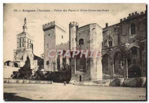 Postcard Old Vaucluse Avignon Popes' Palace and Notre Dame des Doms