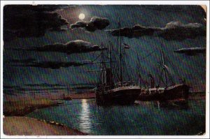 Sailing Ships at Night