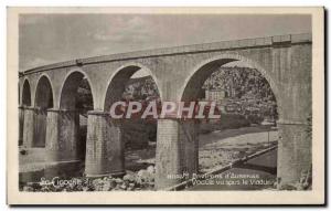 Old Postcard Environs d & # 39Aubenas Vogue seen under the viaduct