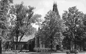 Presbyterian Church Jonesville Michigan 1947 RPPC Real Photo postcard