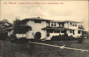 Kennebunkport Maine ME Summer Home Abbott Graves c1910 Postcard