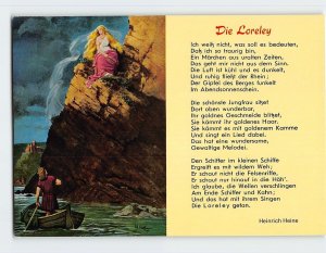 Postcard Die Loreley, Sankt Goarshausen, Germany