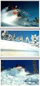 3~4X6 Postcards CO, Colorado  SKIING POWDER~ROCKY MOUNTAINS  Skiers~Slopes~Ski