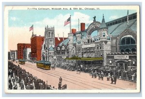 Vintage The Coliseum Wabash Chicago Postcard P99E