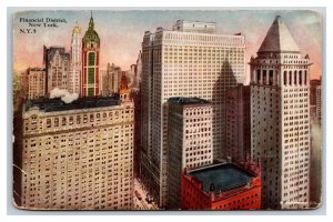 Financial District Buildings New York City NY NYC DB Postcard V21